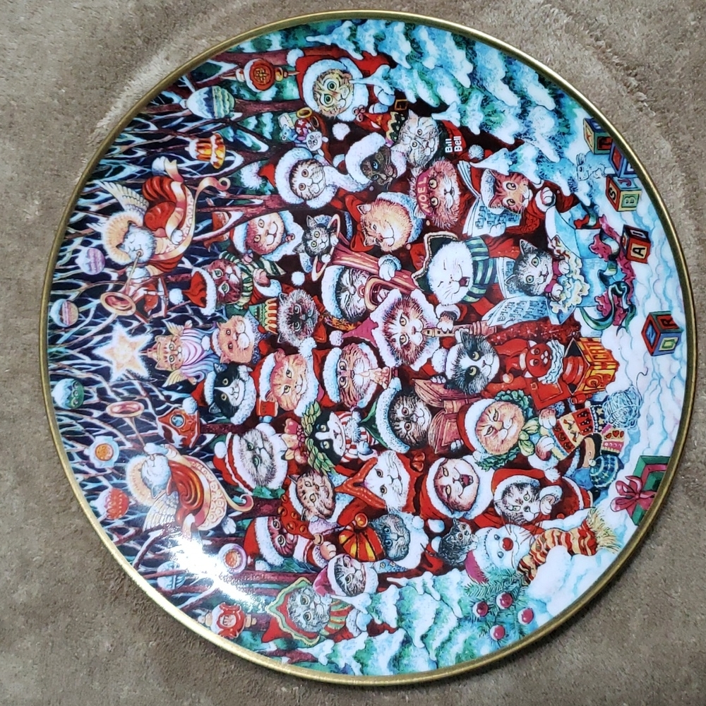 FRANKLIN MINT HEIRLOOM PLATE SANTA CLAWS